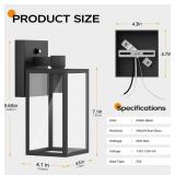 Brand New Black Dusk to Dawn Outdoor Iron Lighting Fixture