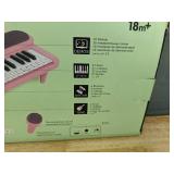 Brand New Rose Pink 37-Key Electronic Kids Piano with Microphone