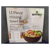 Brand New WhySko 12-Piece Mixing Bowl Set with Lids, BPA Free