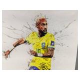 New Canvas Print of Brazil Soccer Player Neymar #10 - 12" x 18"