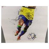 New Canvas Print of Brazil Soccer Player Neymar #10 - 12" x 18"