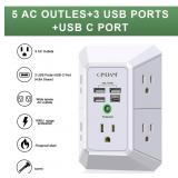 Brand New One Beat & Qinlianf Surge Protector Outlet Set with Rotating Plug and USB Ports