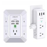 Brand New One Beat & Qinlianf Surge Protector Outlet Set with Rotating Plug and USB Ports