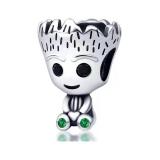 Brand New Groot 925 Sterling Silver Charm with Cubic Zirconia Beads