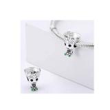 Brand New Groot 925 Sterling Silver Charm with Cubic Zirconia Beads