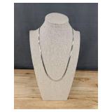 Brand New Sterling Silver Flat Herringbone Necklace 20" Length