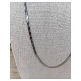 Brand New Sterling Silver Flat Herringbone Necklace 20" Length