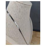 Brand New Sterling Silver Flat Herringbone Necklace 20" Length
