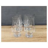 Brand New Set of 6 Whiskey Glasses with Bubble Design