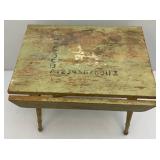 Antique Kids Doll Crib, Ironing Board & Small Drop Leaf Table