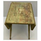 Antique Kids Doll Crib, Ironing Board & Small Drop Leaf Table