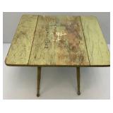 Antique Kids Doll Crib, Ironing Board & Small Drop Leaf Table