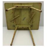 Antique Kids Doll Crib, Ironing Board & Small Drop Leaf Table