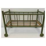 Antique Kids Doll Crib, Ironing Board & Small Drop Leaf Table