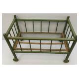 Antique Kids Doll Crib, Ironing Board & Small Drop Leaf Table