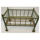 Antique Kids Doll Crib, Ironing Board & Small Drop Leaf Table