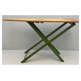 Antique Kids Doll Crib, Ironing Board & Small Drop Leaf Table