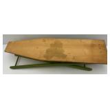 Antique Kids Doll Crib, Ironing Board & Small Drop Leaf Table