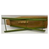 Antique Kids Doll Crib, Ironing Board & Small Drop Leaf Table