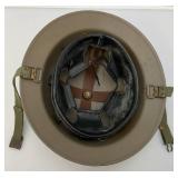 WWII Dutch MK2 Brodie Helmet Netherlands (Soldiers Name Written Inside