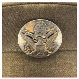 Post WWI US Army M1923 Enlisted Visor Service Cap Or Hat W/Leather Brim Size Unknown