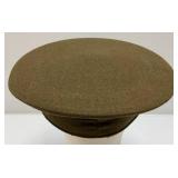 Post WWI US Army M1923 Enlisted Visor Service Cap Or Hat W/Leather Brim Size Unknown