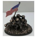 Raising The Flag On Iwo Jima Resin Figurine 12.5" x 10" x 5"