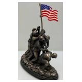 Raising The Flag On Iwo Jima Resin Figurine 12.5" x 10" x 5"
