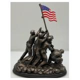 Raising The Flag On Iwo Jima Resin Figurine 12.5" x 10" x 5"