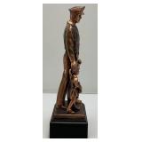 11 1/2" Policeman With Child Figurine Statue