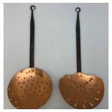 Large Vintage Copper Stainers 8"