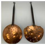 Large Vintage Copper Stainers 8"