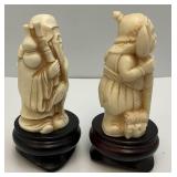 Vintage 4" Resin Oriental Figurines