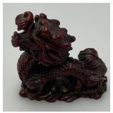 Vintage Oriental Dragon Statues 1= 5" x 5 1/2" 1= 2 1/2" x 2 1/2"