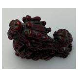 Vintage Oriental Dragon Statues 1= 5" x 5 1/2" 1= 2 1/2" x 2 1/2"