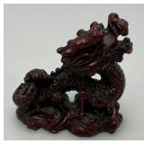 Vintage Oriental Dragon Statues 1= 5" x 5 1/2" 1= 2 1/2" x 2 1/2"