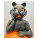 Large Vintage Blow Mold Cat On Pumpkin 36" Tall
