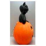 Large Vintage Blow Mold Cat On Pumpkin 36" Tall