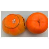 Vintage Halloween Blow Mold Pumpkin Candy Baskets Including Mickey Mouse & More