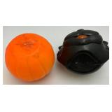 Vintage Halloween Blow Mold Pumpkin Candy Baskets Including Mickey Mouse & More