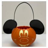 Vintage Halloween Blow Mold Pumpkin Candy Baskets Including Mickey Mouse & More
