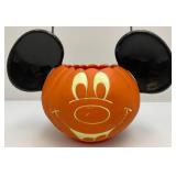 Vintage Halloween Blow Mold Pumpkin Candy Baskets Including Mickey Mouse & More