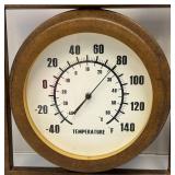 Large Tractor Adorned Metal Wall Hanging Weather Station With Clock 20" x 28 1/2"
