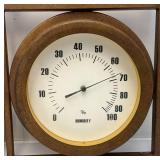 Large Tractor Adorned Metal Wall Hanging Weather Station With Clock 20" x 28 1/2"