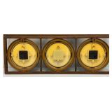 Large Tractor Adorned Metal Wall Hanging Weather Station With Clock 20" x 28 1/2"