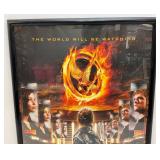 23" x 29" Framed Hunger Games "The vWorld Will Be Watching" Poster