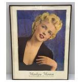 Large Framed Behind Glass Marilyn Monroe Poster 21 1/4" x 27 3/4"
