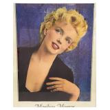 Large Framed Behind Glass Marilyn Monroe Poster 21 1/4" x 27 3/4"