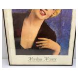 Large Framed Behind Glass Marilyn Monroe Poster 21 1/4" x 27 3/4"