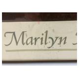 Large Framed Behind Glass Marilyn Monroe Poster 21 1/4" x 27 3/4"